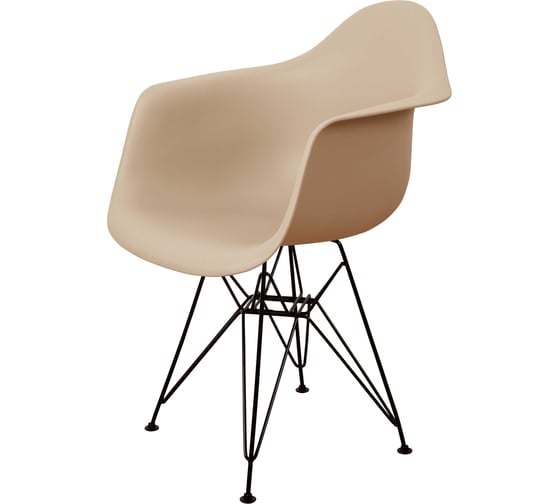 Комплект стульев пластиковых DERSTUHL 4 шт Black Eames, темно-бежевый, DSL06.013.4