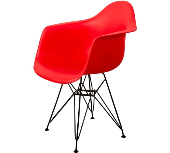 Комплект стульев пластиковых DERSTUHL 4 шт Black Eames, красный, DSL06.006.4