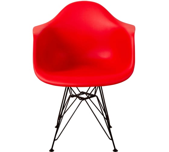 Комплект стульев пластиковых DERSTUHL 4 шт Black Eames, красный, DSL06.006.4