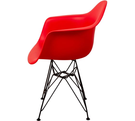 Комплект стульев пластиковых DERSTUHL 4 шт Black Eames, красный, DSL06.006.4