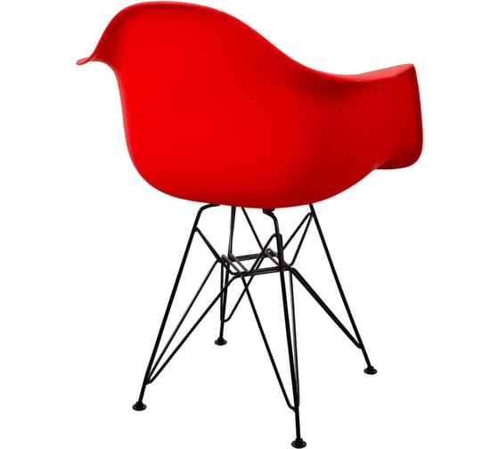 Комплект стульев пластиковых DERSTUHL 4 шт Black Eames, красный, DSL06.006.4