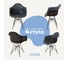 Комплект стульев пластиковых DERSTUHL 4 шт Black Eames, темно-серый, DSL06.003.4 1