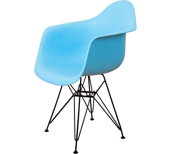 Комплект стульев пластиковых DERSTUHL 4 шт Black Eames, голубой, DSL06.008.4