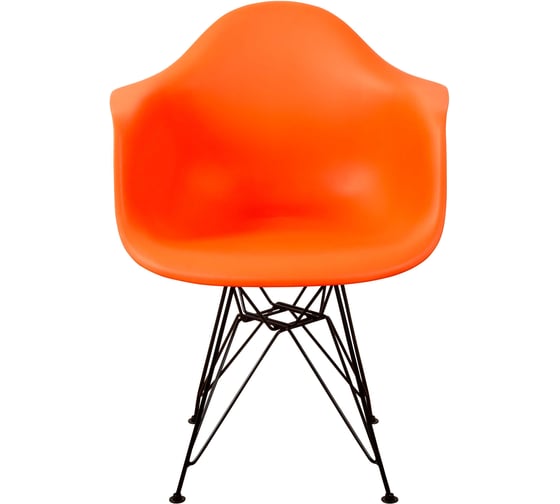 Комплект стульев пластиковых DERSTUHL 4 шт Black Eames, оранжевый, DSL06.005.4