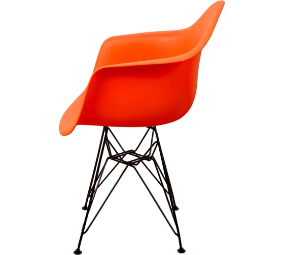 Комплект стульев пластиковых DERSTUHL 4 шт Black Eames, оранжевый, DSL06.005.4