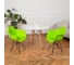 Комплект стульев пластиковых DERSTUHL 4 шт Black Eames, салатовый, DSL06.012.4 2