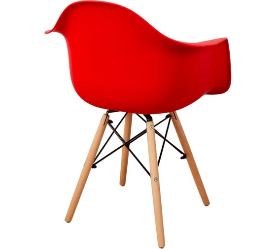 Комплект стульев пластиковых DERSTUHL 4 шт Wood Eames, красный, DSL04.006.4