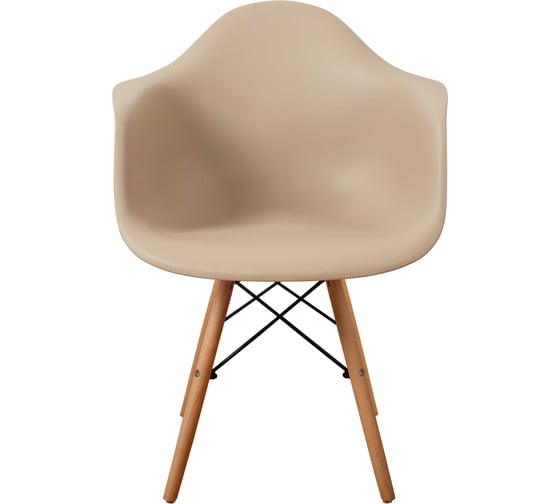 Комплект стульев пластиковых DERSTUHL 4 шт Wood Eames, темно-бежевый, DSL04.013.4