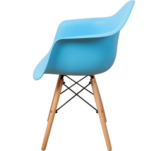 Комплект стульев пластиковых DERSTUHL 4 шт Wood Eames, голубой, DSL04.008.4