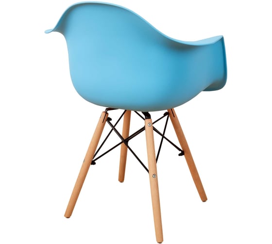 Комплект стульев пластиковых DERSTUHL 4 шт Wood Eames, голубой, DSL04.008.4