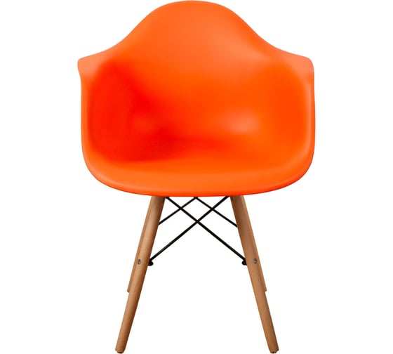 Комплект стульев пластиковых DERSTUHL 4 шт Wood Eames, оранжевый, DSL04.005.4