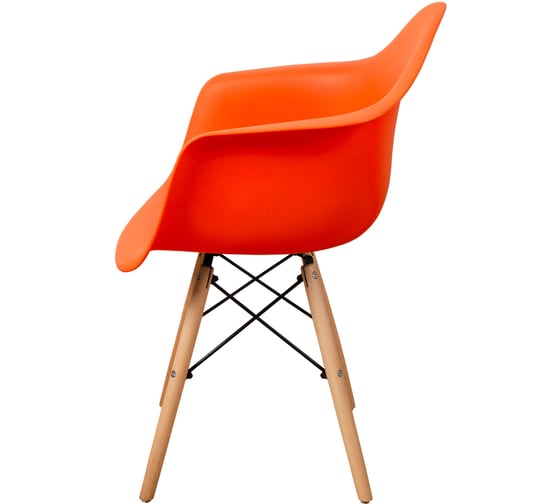 Комплект стульев пластиковых DERSTUHL 4 шт Wood Eames, оранжевый, DSL04.005.4