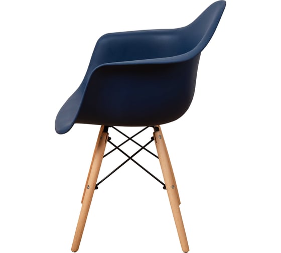 Комплект стульев пластиковых DERSTUHL 4 шт Wood Eames, темно-синий, DSL04.017.4