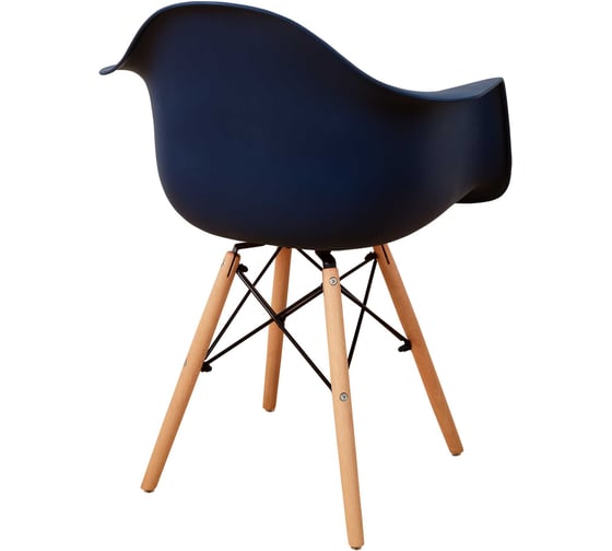 Комплект стульев пластиковых DERSTUHL 4 шт Wood Eames, темно-синий, DSL04.017.4