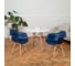 Комплект стульев пластиковых DERSTUHL 4 шт Wood Eames, темно-синий, DSL04.017.4 2