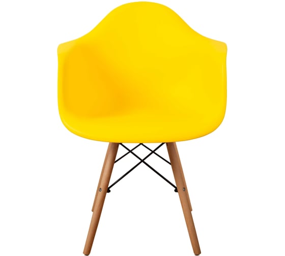 Комплект стульев пластиковых DERSTUHL 4 шт Wood Eames, лимон, DSL04.011.4