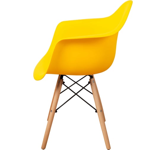 Комплект стульев пластиковых DERSTUHL 4 шт Wood Eames, лимон, DSL04.011.4
