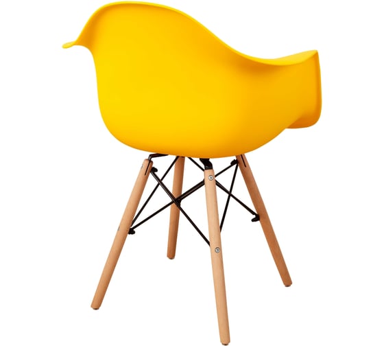Комплект стульев пластиковых DERSTUHL 4 шт Wood Eames, лимон, DSL04.011.4