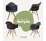Комплект стульев пластиковых DERSTUHL 4 шт Wood Eames, темно-серый, DSL04.003.4 1