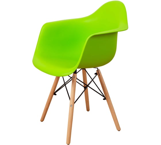 Комплект стульев пластиковых DERSTUHL 4 шт Wood Eames, салатовый, DSL04.012.4