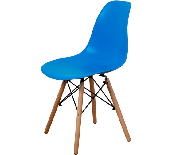 Стул пластиковый DERSTUHL Wood Eames, синий DSL01.007