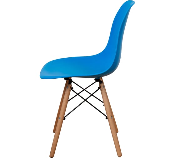 Комплект стульев пластиковых DERSTUHL 4 шт Wood Eames, синий, DSL01.007.4