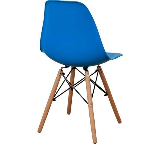 Комплект стульев пластиковых DERSTUHL 4 шт Wood Eames, синий, DSL01.007.4