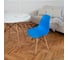 Комплект стульев пластиковых DERSTUHL 4 шт Wood Eames, синий, DSL01.007.4 7