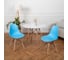 Стул пластиковый DERSTUHL Wood Eames, голубой DSL01.008 2