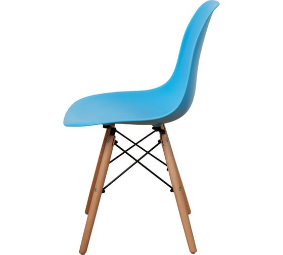 Комплект стульев пластиковых DERSTUHL 2 шт Wood Eames, голубой, DSL01.008.2
