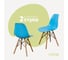 Комплект стульев пластиковых DERSTUHL 2 шт Wood Eames, голубой, DSL01.008.2 1