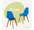 Комплект стульев пластиковых DERSTUHL 2 шт Grand Wood Eames, синий, DSL010.007.2 1