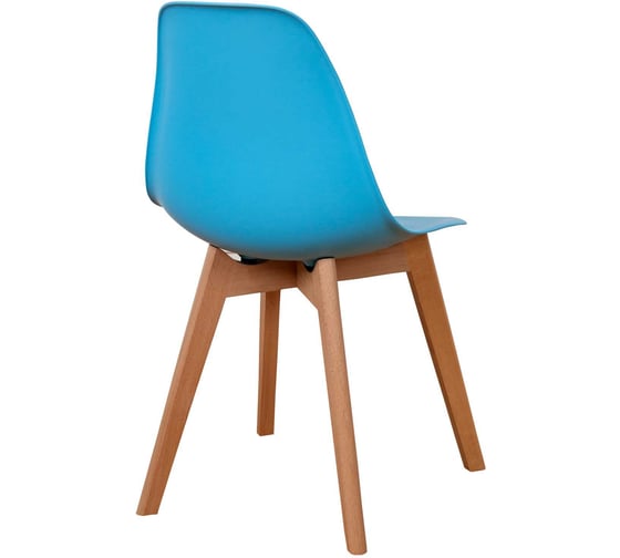 Стул пластиковый DERSTUHL Grand Wood Eames, голубой DSL010.008
