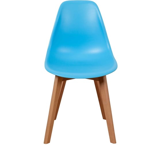 Комплект стульев пластиковых DERSTUHL 4 шт Grand Wood Eames, голубой, DSL010.008.4