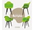 Комплект стульев пластиковых DERSTUHL 4 шт Plast Eames, салатовый, DSL045.012.4 1