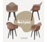 Комплект стульев пластиковых DERSTUHL 4 шт Plast Eames, темно-бежевый, DSL045.013.4 1