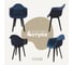 Комплект стульев пластиковых DERSTUHL 4 шт Plast Eames, темно-синий, DSL045.017.4 1