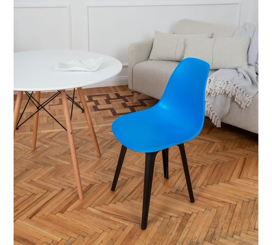 Комплект стульев пластиковых DERSTUHL 4 шт Plast Eames, синий, DSL044.007.4