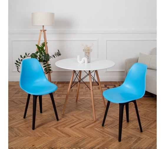 Комплект стульев пластиковых DERSTUHL 2 шт Plast Eames, голубой, DSL044.008.2