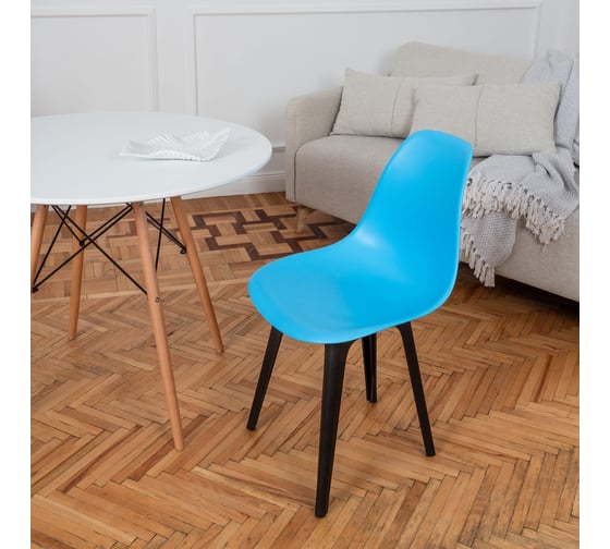 Комплект стульев пластиковых DERSTUHL 4 шт Plast Eames, голубой, DSL044.008.4