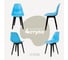 Комплект стульев пластиковых DERSTUHL 4 шт Plast Eames, голубой, DSL044.008.4 1