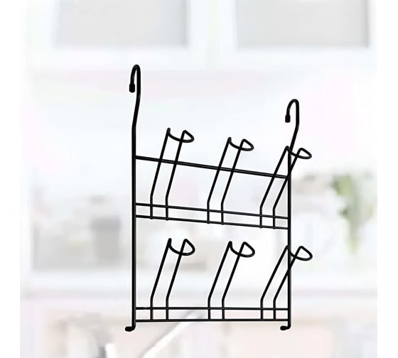 Полка для стаканов MF QCWJ229-2 ALBA 240x100x340 мм, черный матовый 58679v