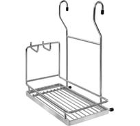 Полка одинарная с крючками MF CWJ221-3 ALBA 271х262х143 мм, хром 9821v