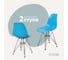 Комплект стульев пластиковых DERSTUHL 2 шт Chrom Eames, голубой, DSL02.008.2 1