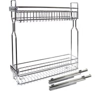 Бутылочница с направляющей скрытого монтажа и доводчиком Mebax для модуля, 200 мм, Справа, 450х145х500 мм 00-00003022