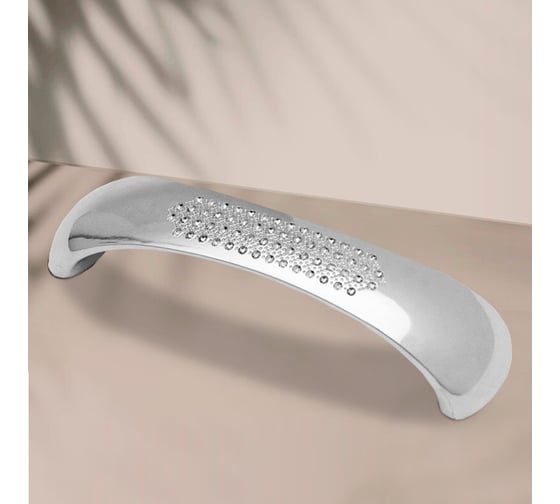 Ручка-скоба мебельная Trodos ZY-858 128 мм, сплав ЦАМ 41 гр, хром 303316