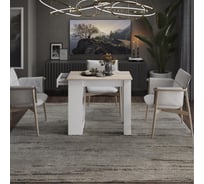 Стол ТриЯ Энзо Дуб Сонома светлый/Белый 259641