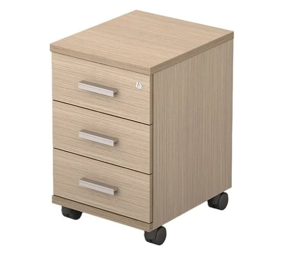 Подкатная тумба с замком ALSAV 2ТЗ.004 394х454х586 мм, дуб 02000029