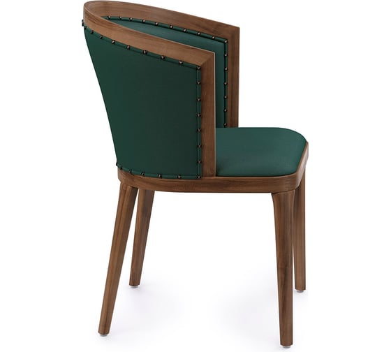 Стул ALSAV AL 503 Bizotti 540x610x830 мм орех темный /экокожа dark green 21000825