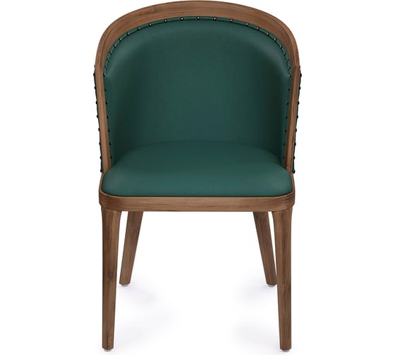 Стул ALSAV AL 503 Bizotti 540x610x830 мм орех темный /экокожа dark green 21000825
